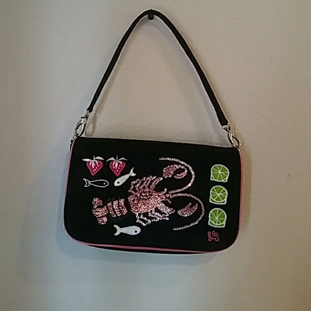 Lulu Guinness Rare Lobster Embroidered Appliqué